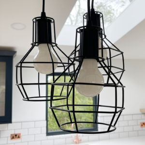 Ceiling lights for unique mobile home