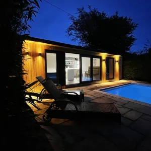 Unique designer pool house garden room