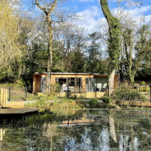 Large unique garden office by a lake