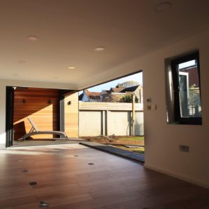 Lounging area for unique garden room summerhouse