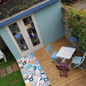 light blue summer house