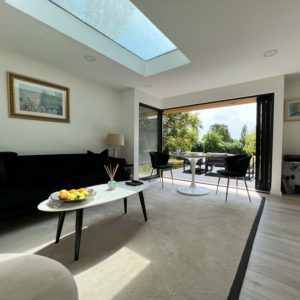 Designer garden annexe with large bi-folding doors