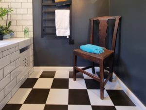 Bespoke garden room bathroom tiling