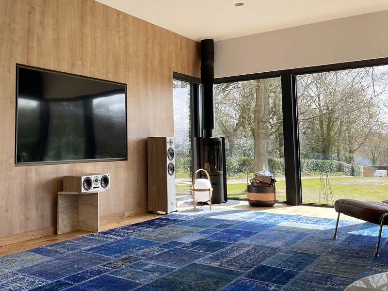 Garden room interior with TV