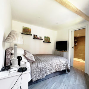 Furnished bedroom for designer bespoke mobile home