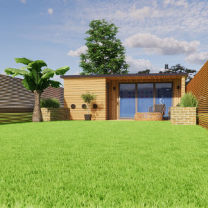 Unique designer garden room visualisation