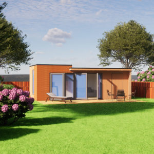 Visualisation of bespoke garden room gym