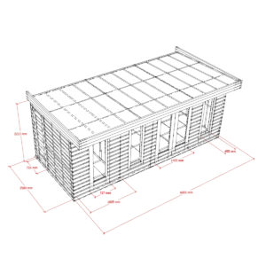 Exterior dimensions of unique summerhouse garden room