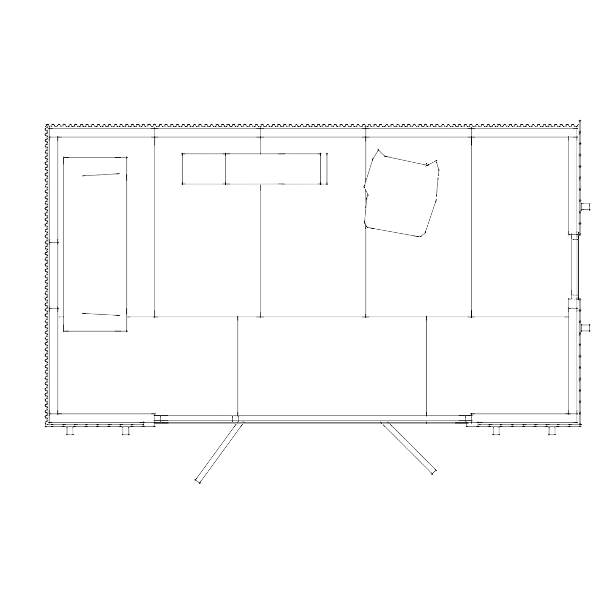 Floorplan for designer summerhouse