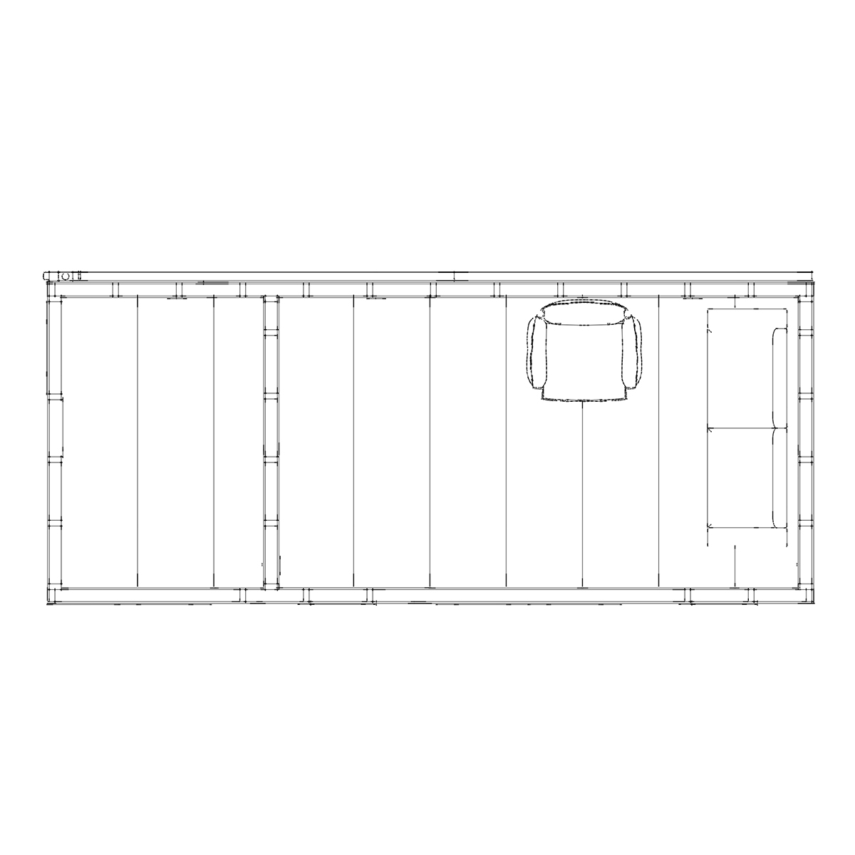 Floorplan of bespoke summerhouse