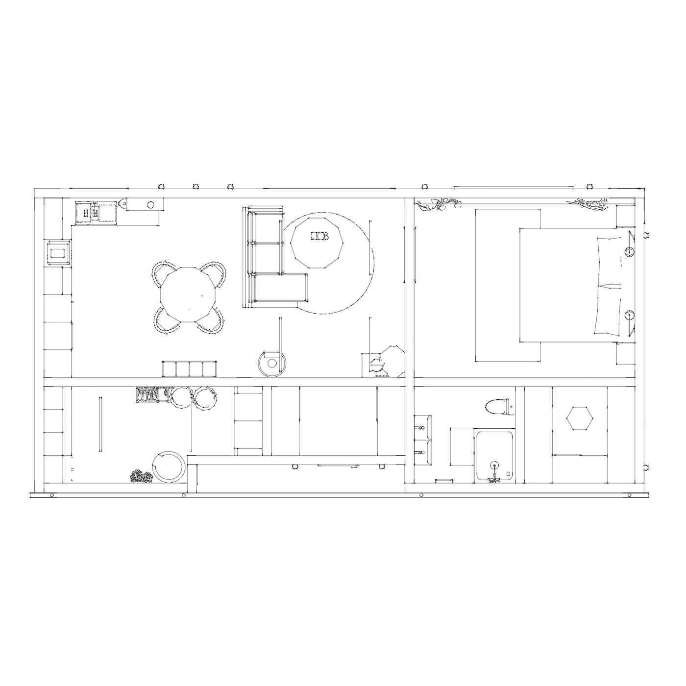 Floorplan for bespoke designer mobile home