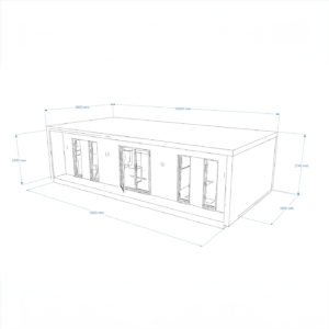 Exterior dimensions for 4.8m by 10m mobile home