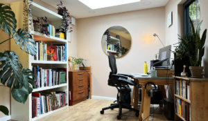 inside the unique garden office