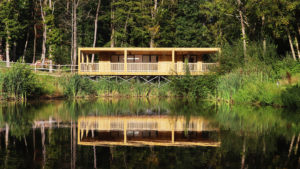 Bespoke designer garden office on a lake