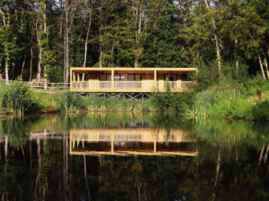 Bespoke designer garden office on a lake