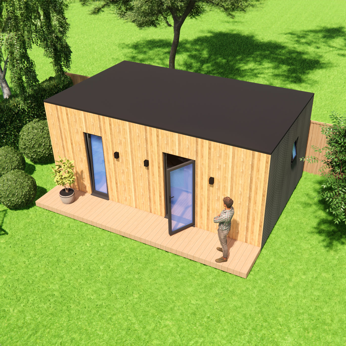 Mobile home visualisation 3.9m by 6.2m