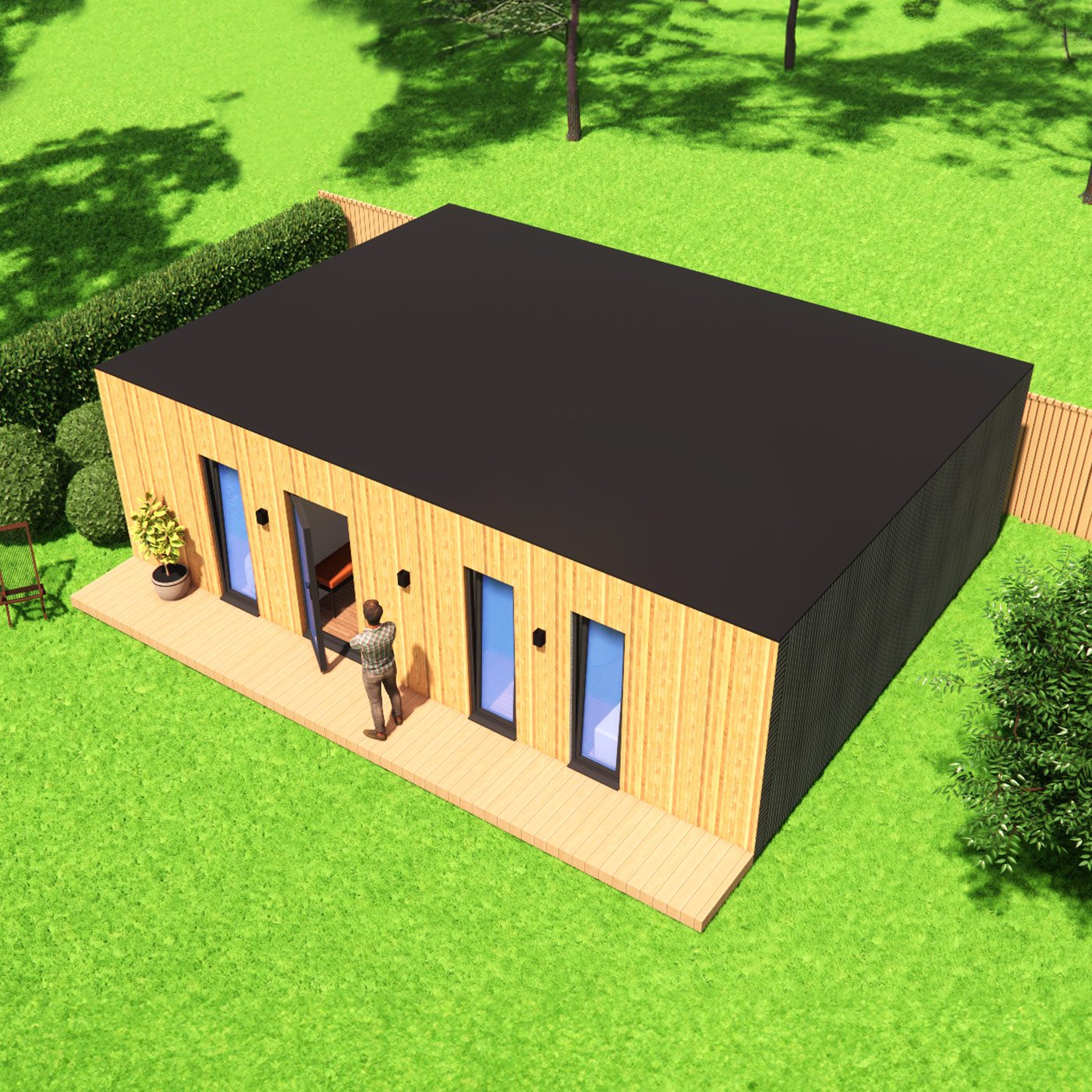 Mobile home visualisation 6.2m by 8.6m
