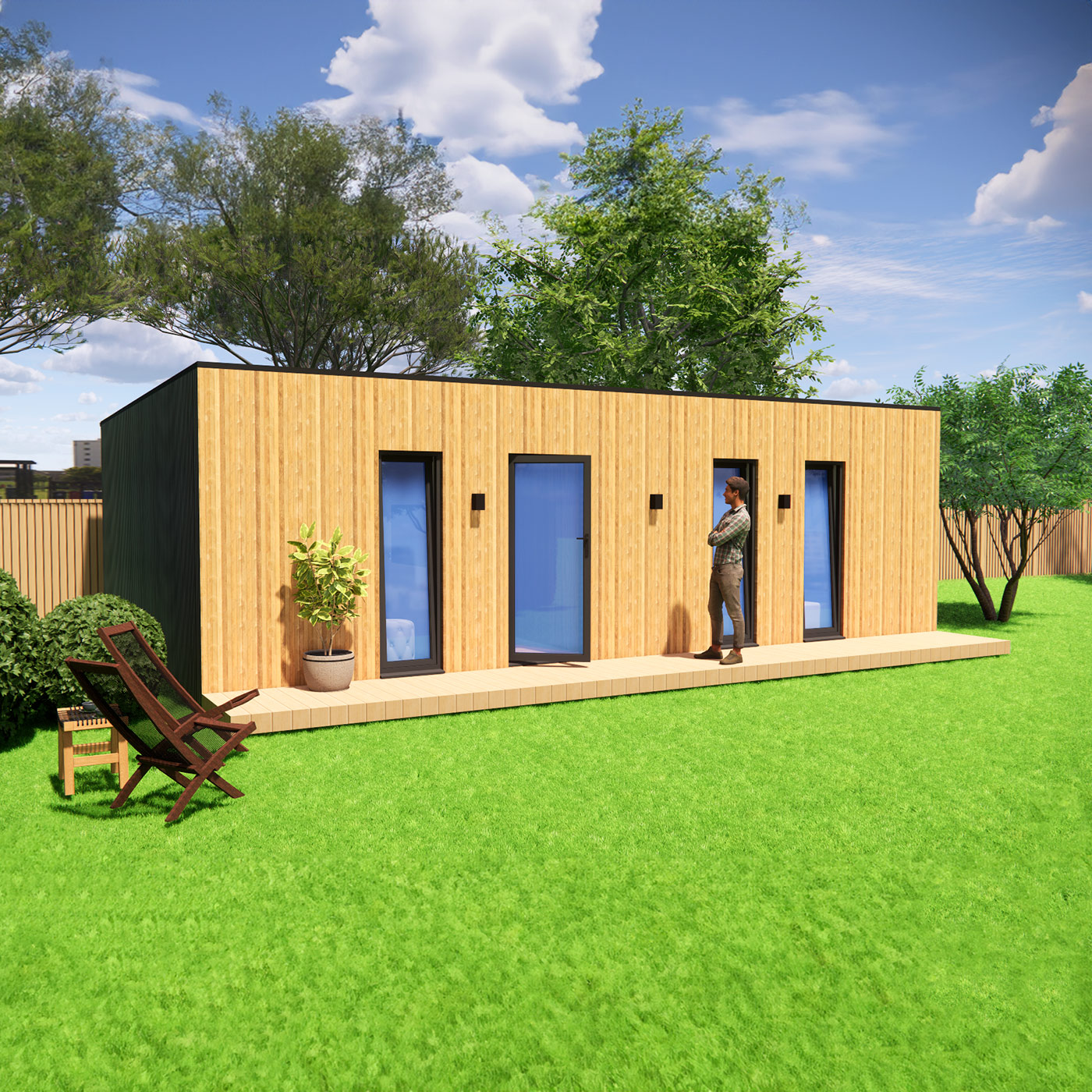 3D design of mobile home 6.2m by 8.6m