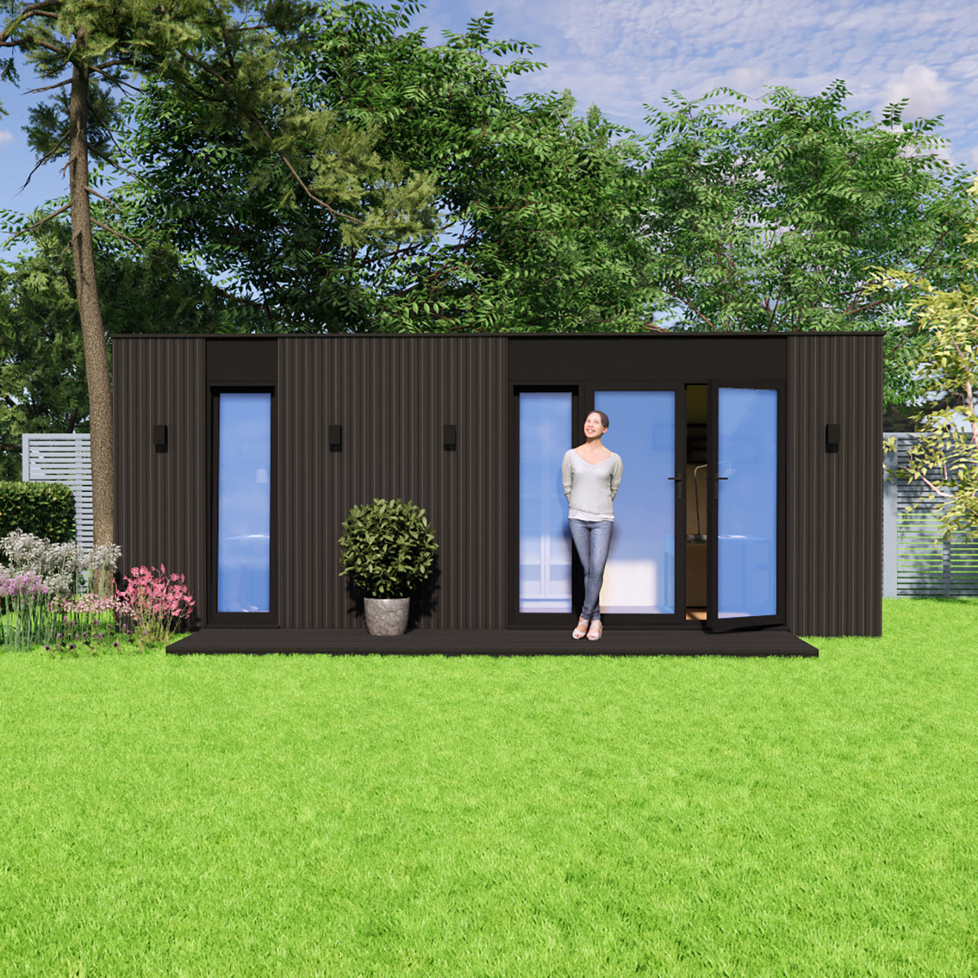 visualisation of 2.6m by 6.2m garden room
