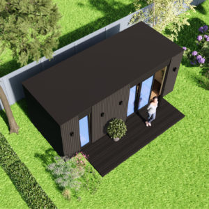 Exterior of 2.6m by 6.2m garden room design