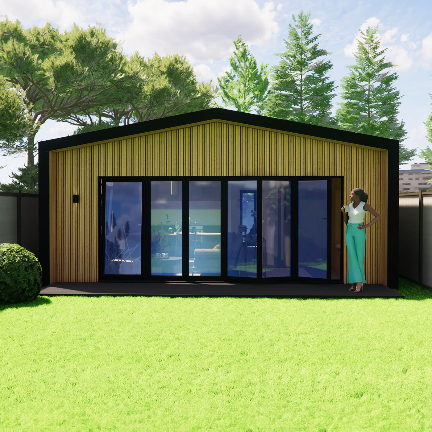 3D design of mobile home 6.5m by 10.9m