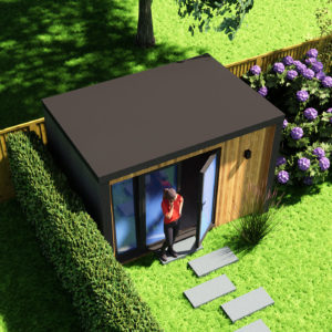 Exterior of 2.6m by 3.8m garden room design