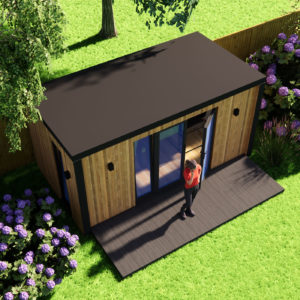 Exterior of 2.6m by 5.0m garden room design