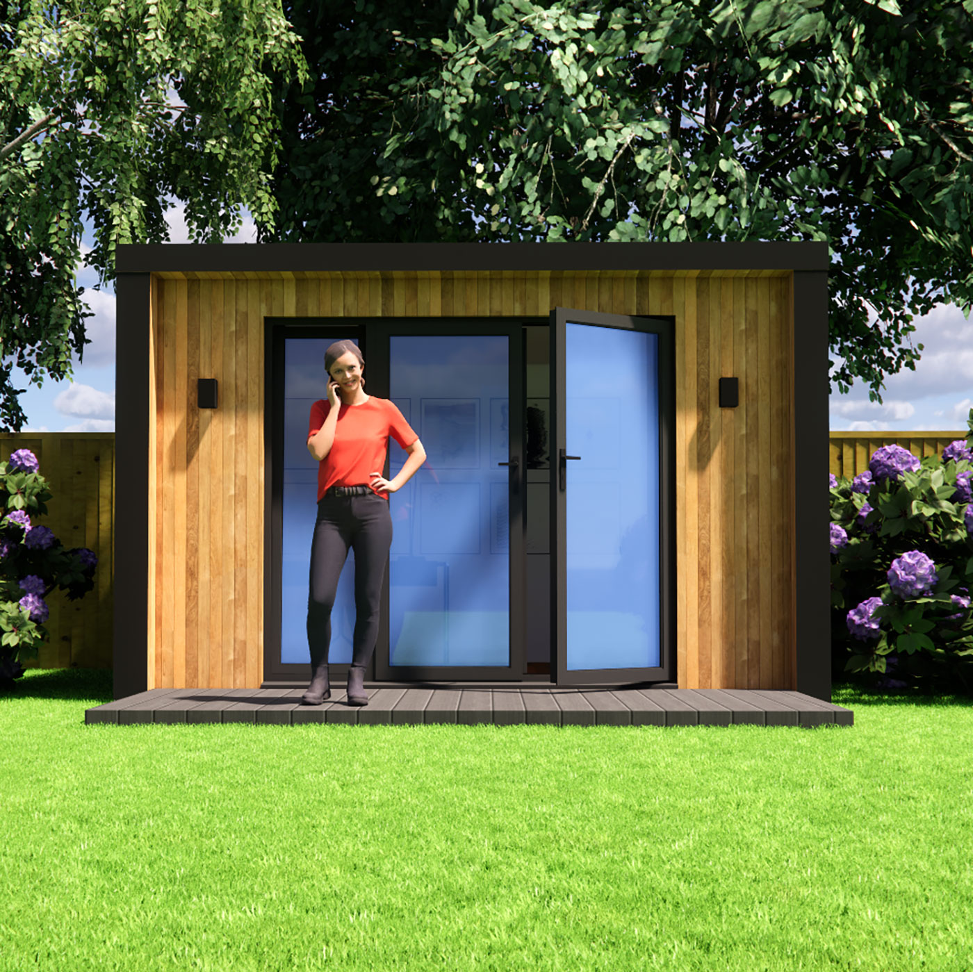 visualisation of 3.2m by 3.8m garden room