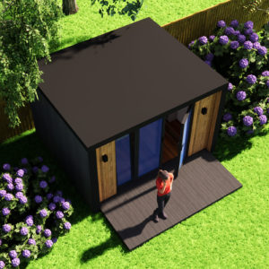Exterior of 3.2m by 3.8m garden room design