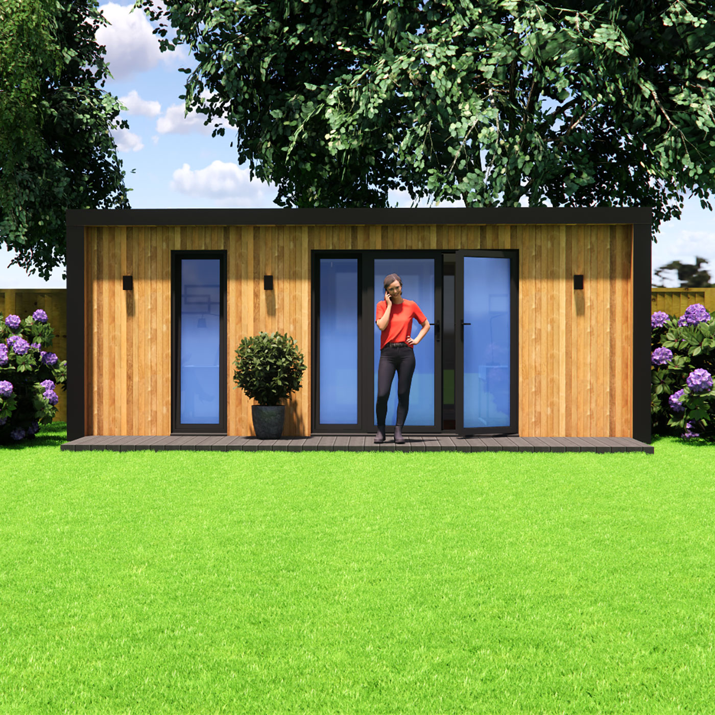 visualisation of 3.9m by 6.2m garden room