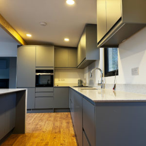 Kitchen area interior for bespoke garden home