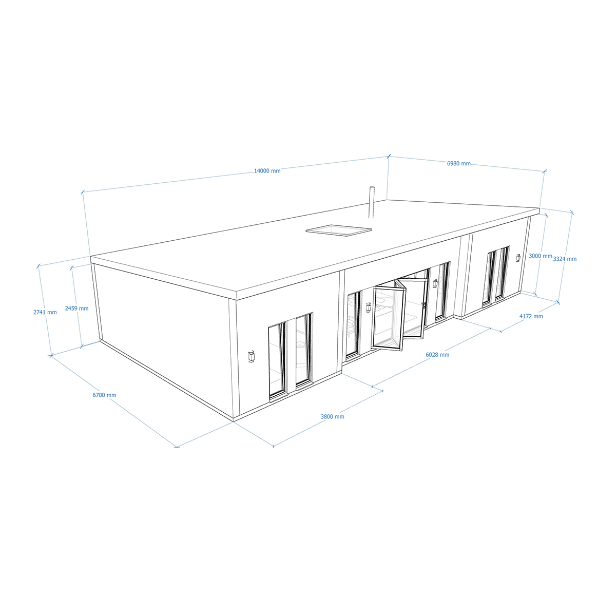 Exterior dimensions of bespoke mobile home