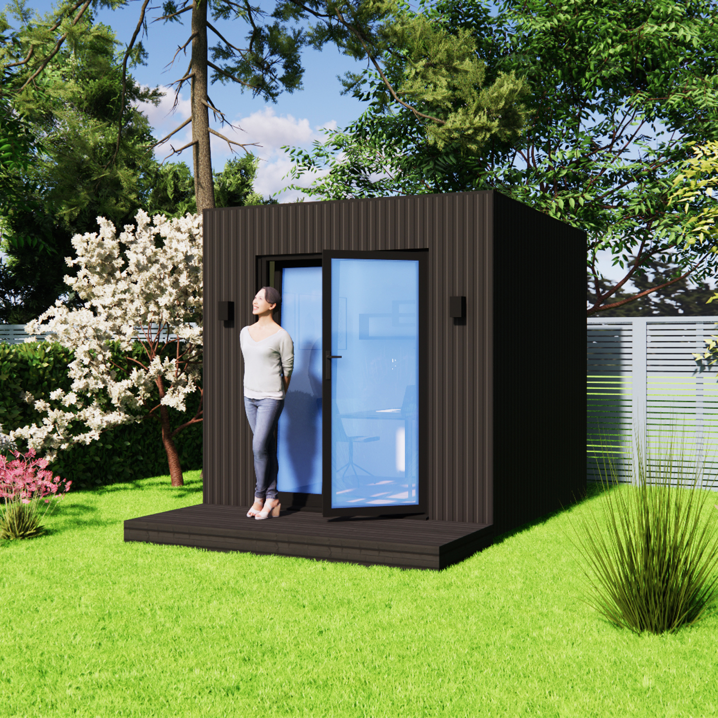 visualisation of 2.6m by 2.6m garden room