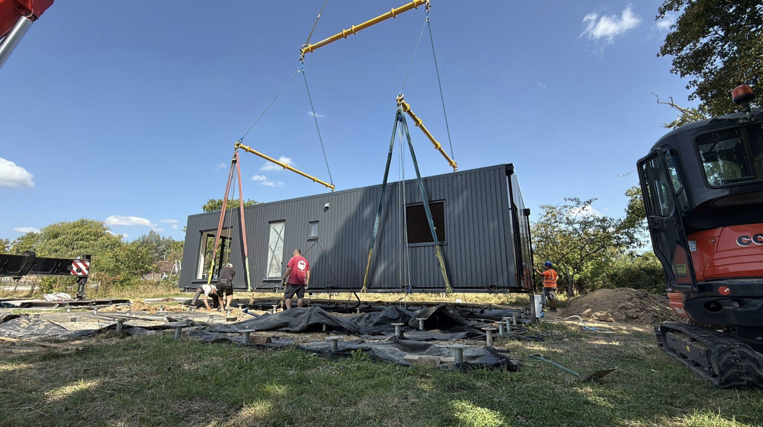 Moving mobile home 9